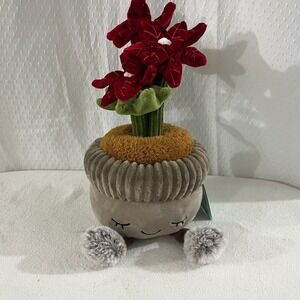 Play Right Hug Me 11" Potted Red Poinsettia Flower Plant Plush Stuffed